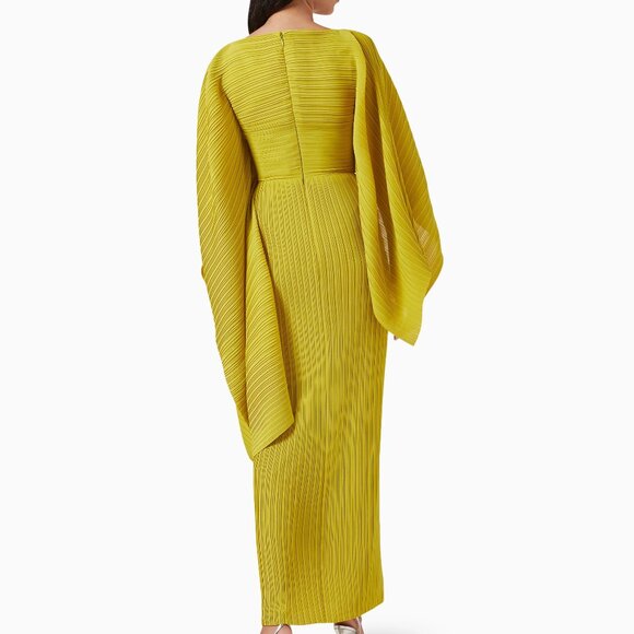 Solace London Yellow Adami Maxi Dress, US 0 - Picture 2 of 6